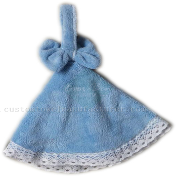 China Bulk Custom quick dry Kitchen Hand towel Wholesaler Bespoke Model Blue Fast Dry Microfiber Coral Fleece Hand Dry towels Gifts supplier for Norway Switzerland Europe